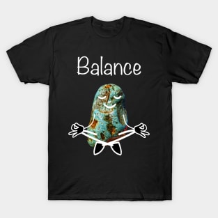 Rockhound Lotus Yoga Pose - Funny Balance Mental Health Rockhounding T-Shirt